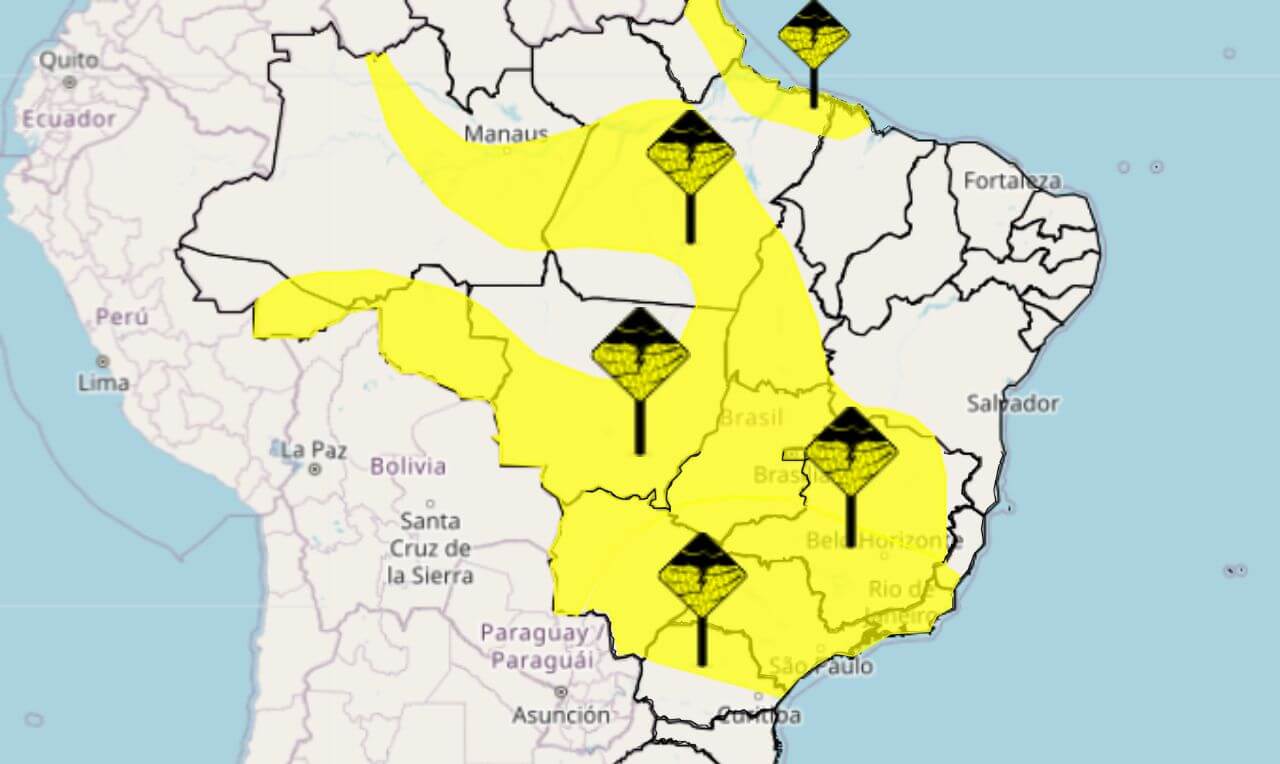 Alerta Amarelo Para Chuva Intensa Raios E Ventania Em Grande Parte Do